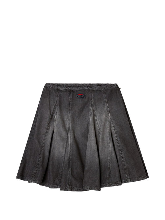 Diesel Short pleated skirt in lightweight denim-Skirts-[Adult]-[Female]-2022 Online Blue Zone Planet