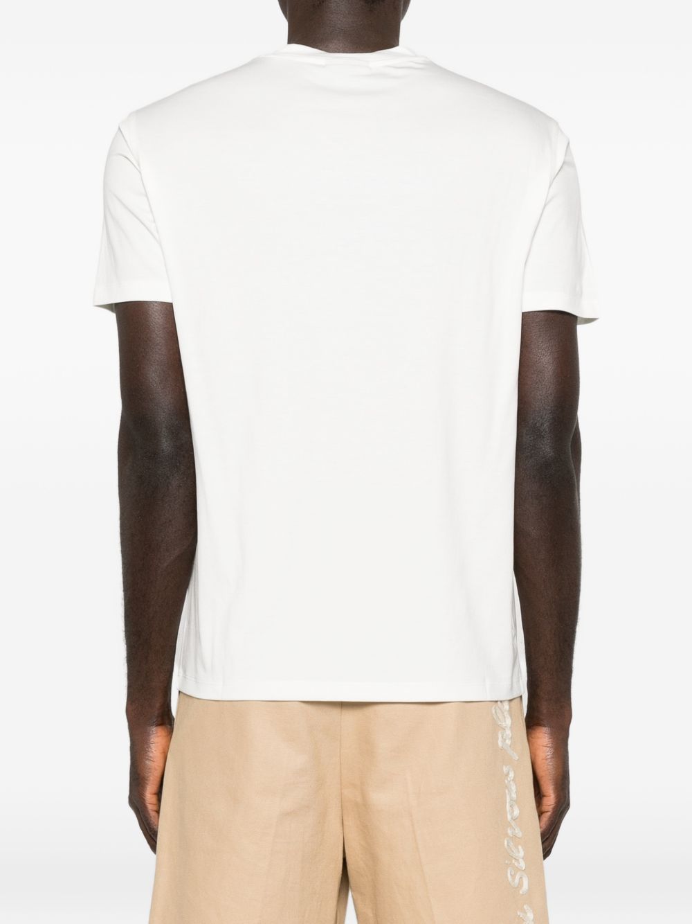 Emporio Armani Modal and silk blend t-shirt-Topwear-[Adult]-[Female]-2022 Online Blue Zone Planet