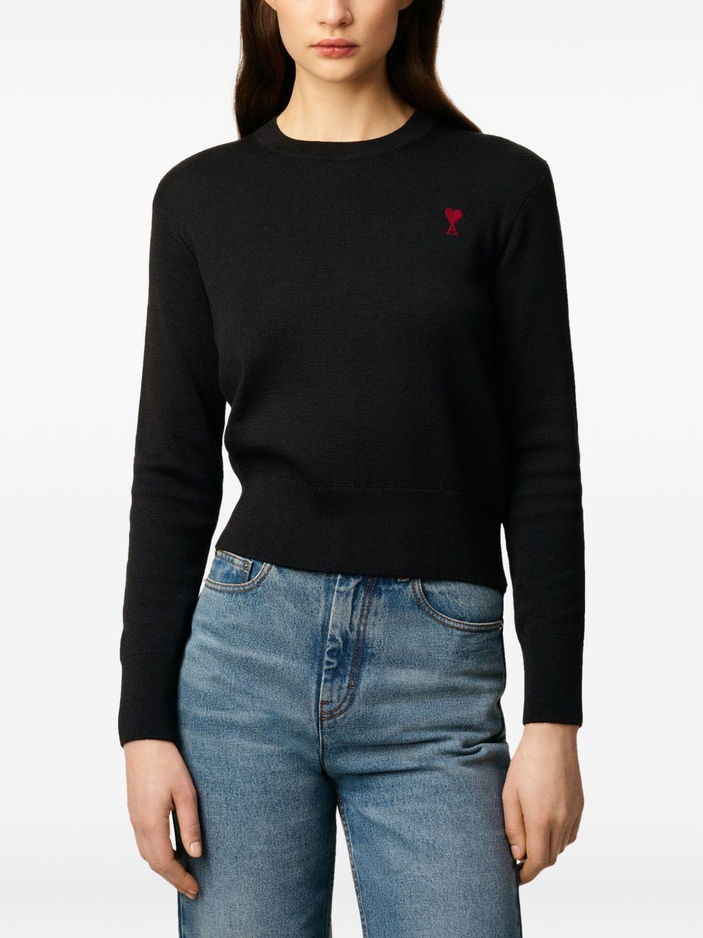 Ami Paris Coeur monogram motif Ami De Coeur wool sweater-TOPS / DRESSES-[Adult]-[Female]-2022 Online Blue Zone Planet