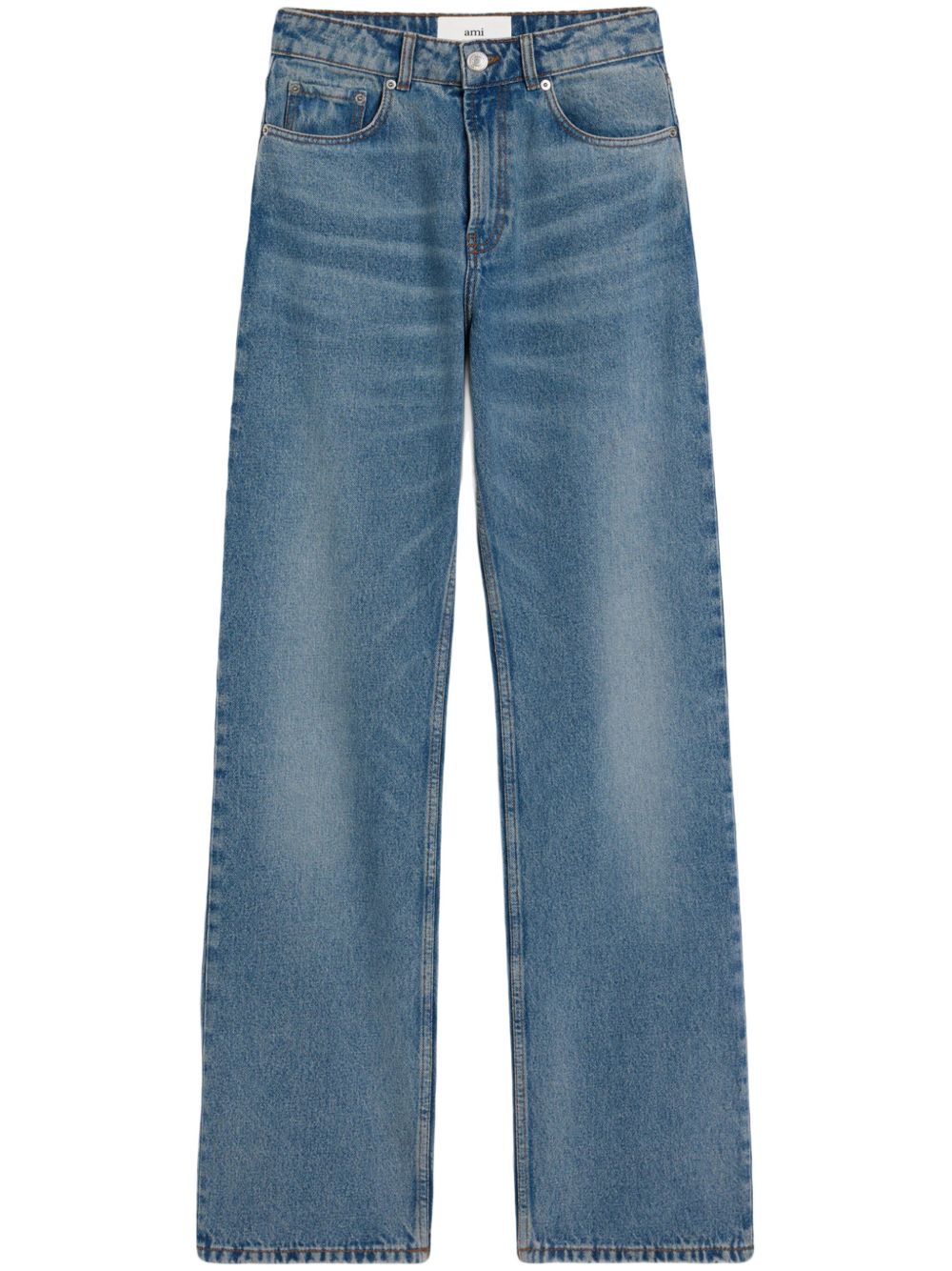 Ami Paris Large fit denim jeans-Jeans-[Adult]-[Female]-2022 Online Blue Zone Planet