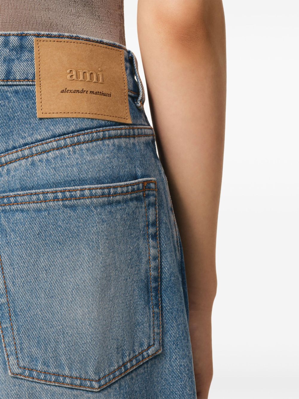 Ami Paris Large fit denim jeans-Jeans-[Adult]-[Female]-2022 Online Blue Zone Planet