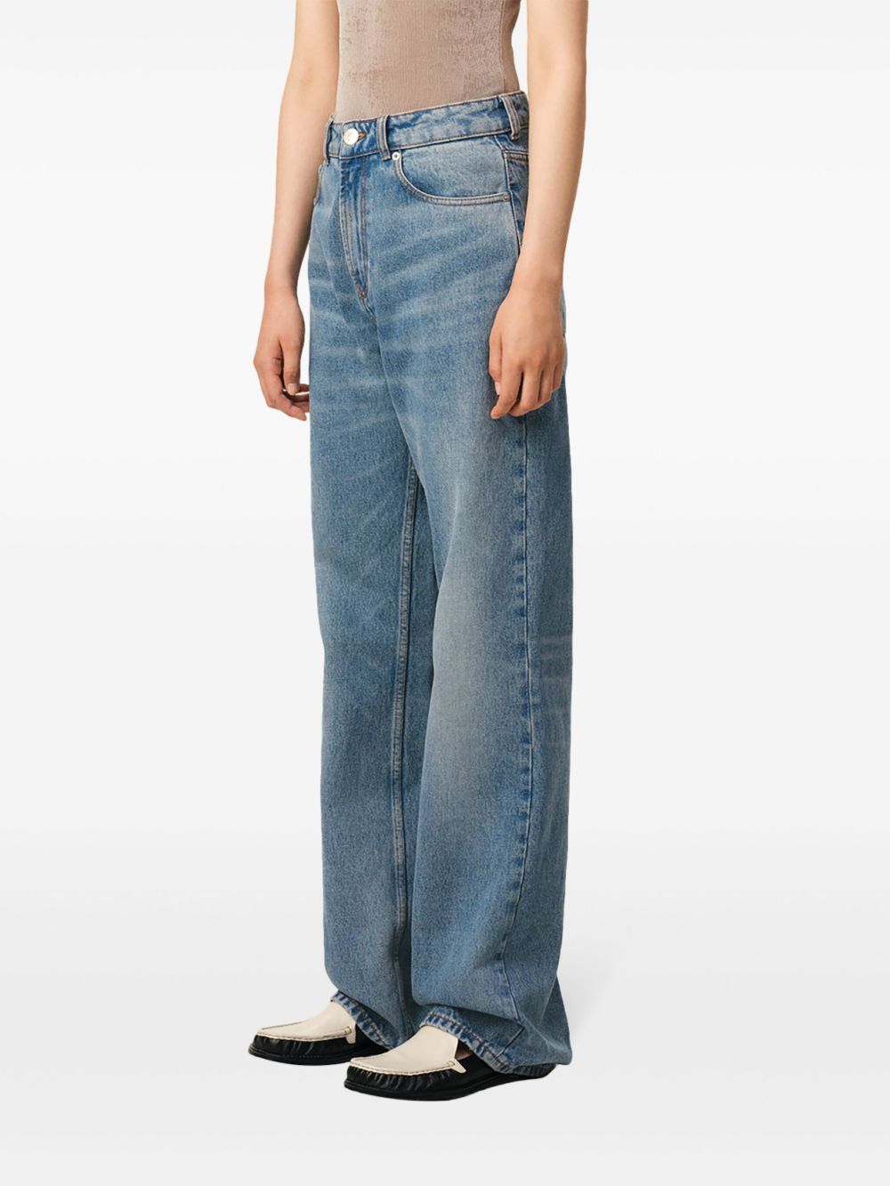 Ami Paris Large fit denim jeans-Jeans-[Adult]-[Female]-2022 Online Blue Zone Planet