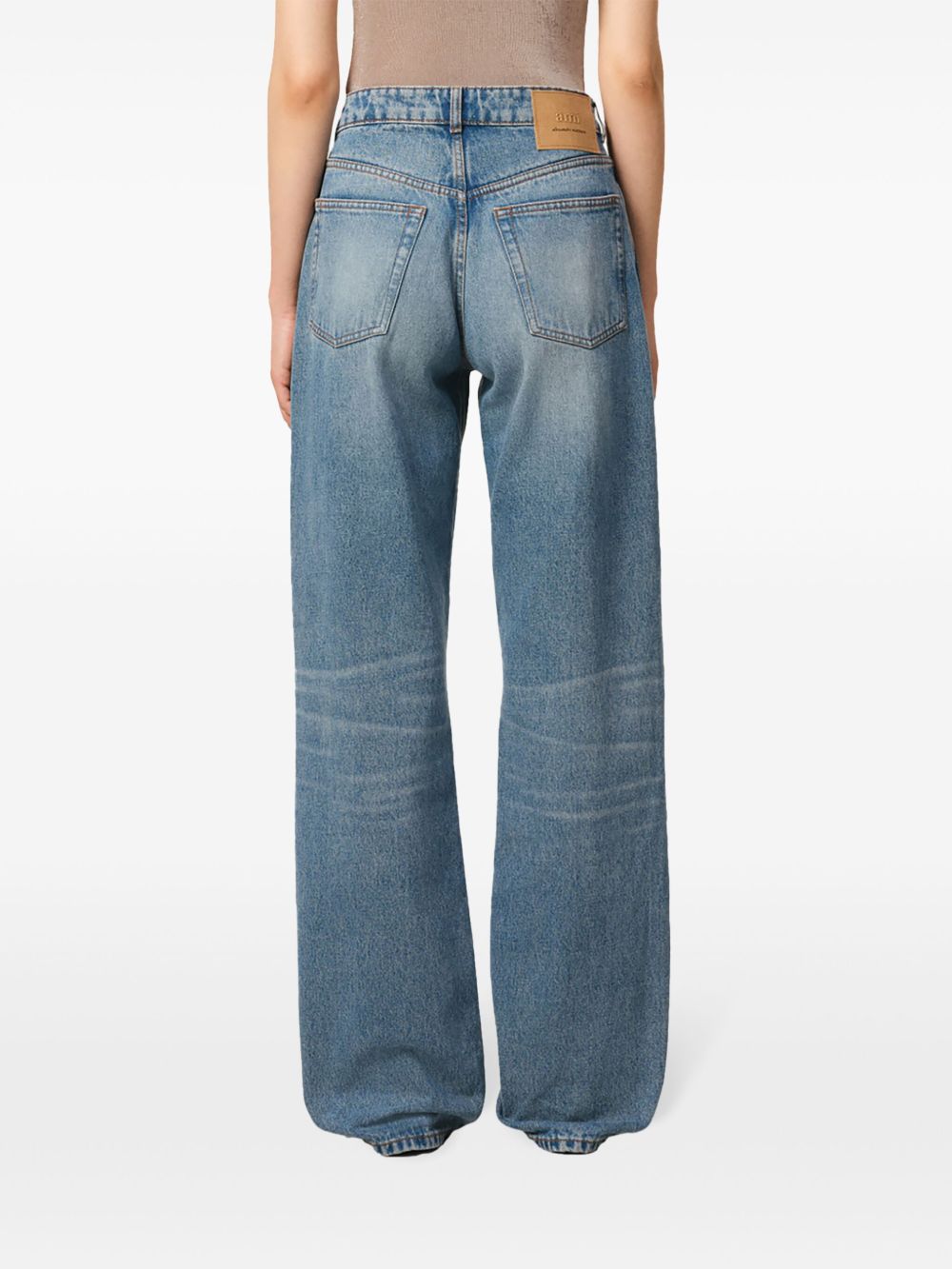 Ami Paris Large fit denim jeans-Jeans-[Adult]-[Female]-2022 Online Blue Zone Planet