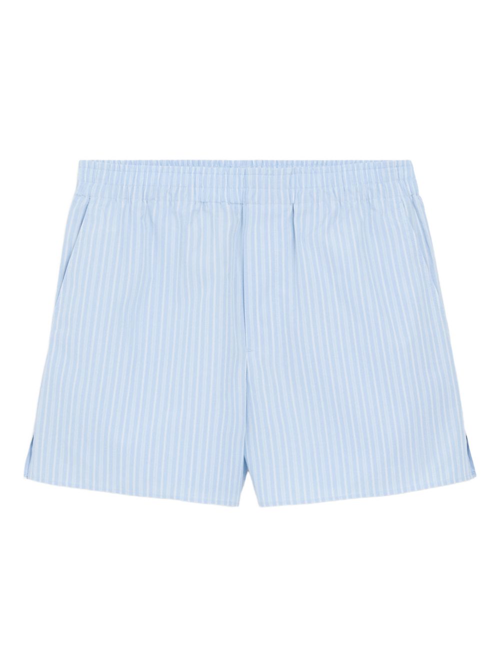 Ami Paris Striped cotton shorts-Short trousers-[Adult]-[Female]-2022 Online Blue Zone Planet
