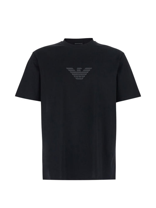 Emporio Armani Logo cotton t-shirt-Topwear-[Adult]-[Female]-S-BLACK-2022 Online Blue Zone Planet