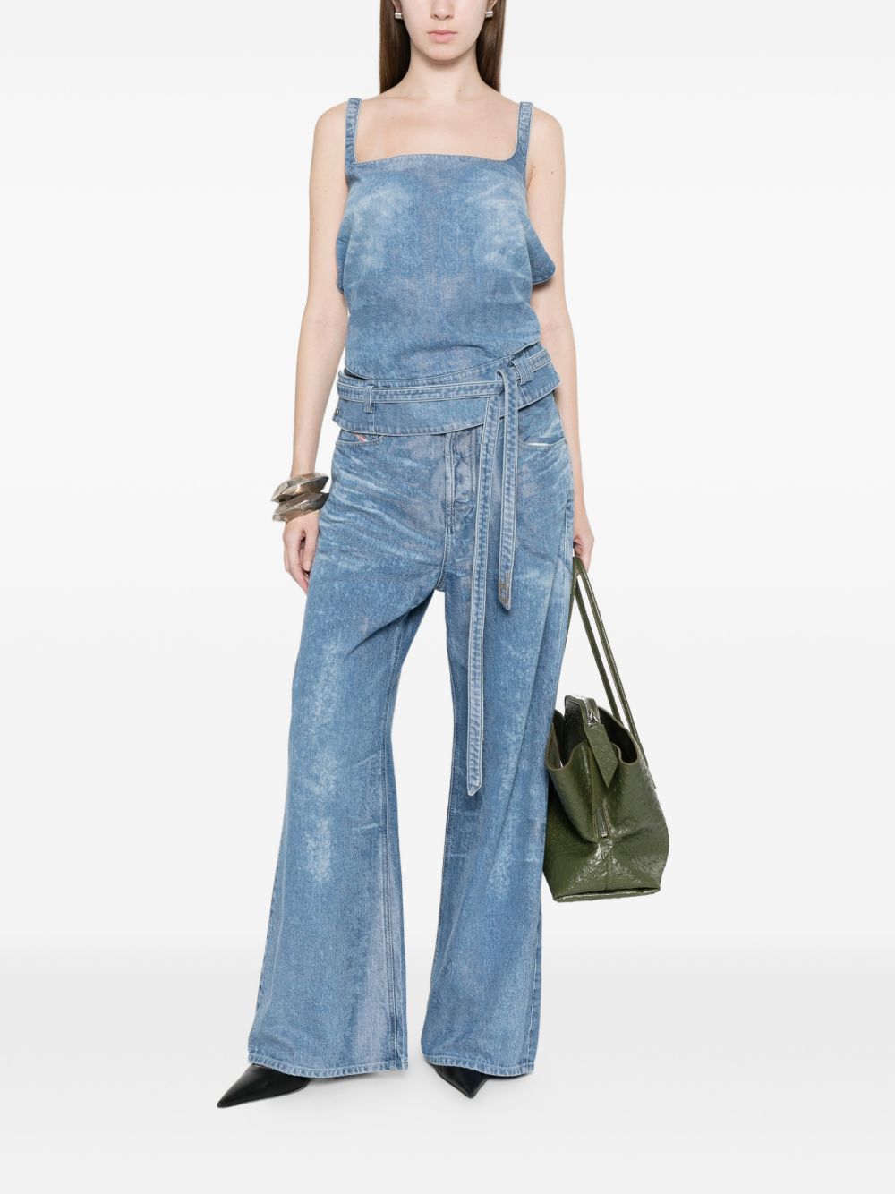 Diesel Denim tank top-Topwear-[Adult]-[Female]-2022 Online Blue Zone Planet
