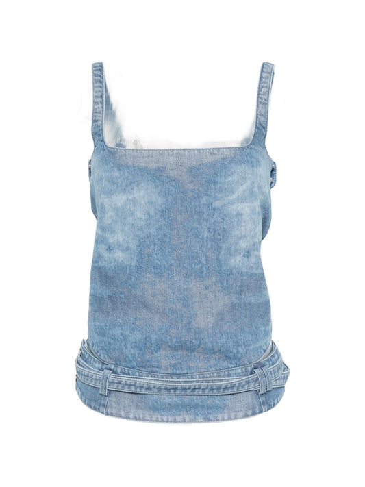 Diesel Denim tank top-Topwear-[Adult]-[Female]-2022 Online Blue Zone Planet