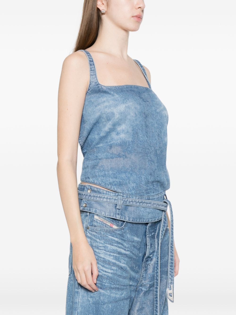 Diesel Denim tank top-Topwear-[Adult]-[Female]-2022 Online Blue Zone Planet