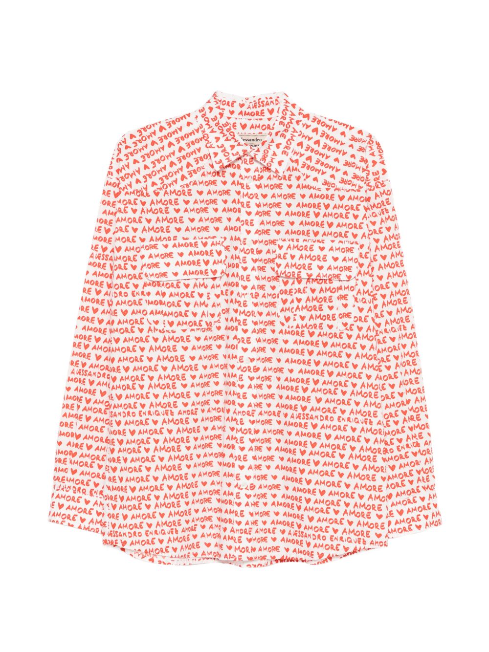 Alessandro Enriquez Printed cotton shirt-Shirts-[Adult]-[Female]-XS-RED-2022 Online Blue Zone Planet