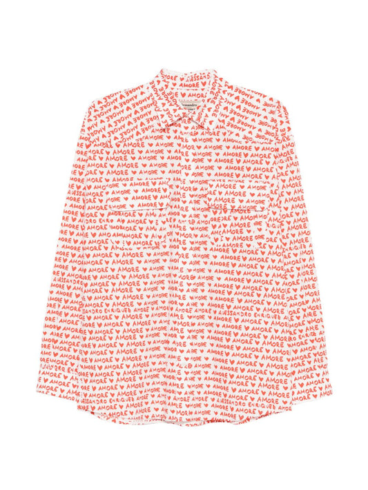 Alessandro Enriquez Printed cotton shirt-Shirts-[Adult]-[Female]-XS-RED-2022 Online Blue Zone Planet