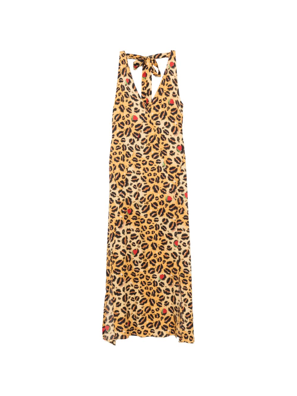 Alessandro Enriquez V-neck Printed long dress-TOPS / DRESSES-[Adult]-[Female]-temp-40-BEIGE-2022 Online Blue Zone Planet