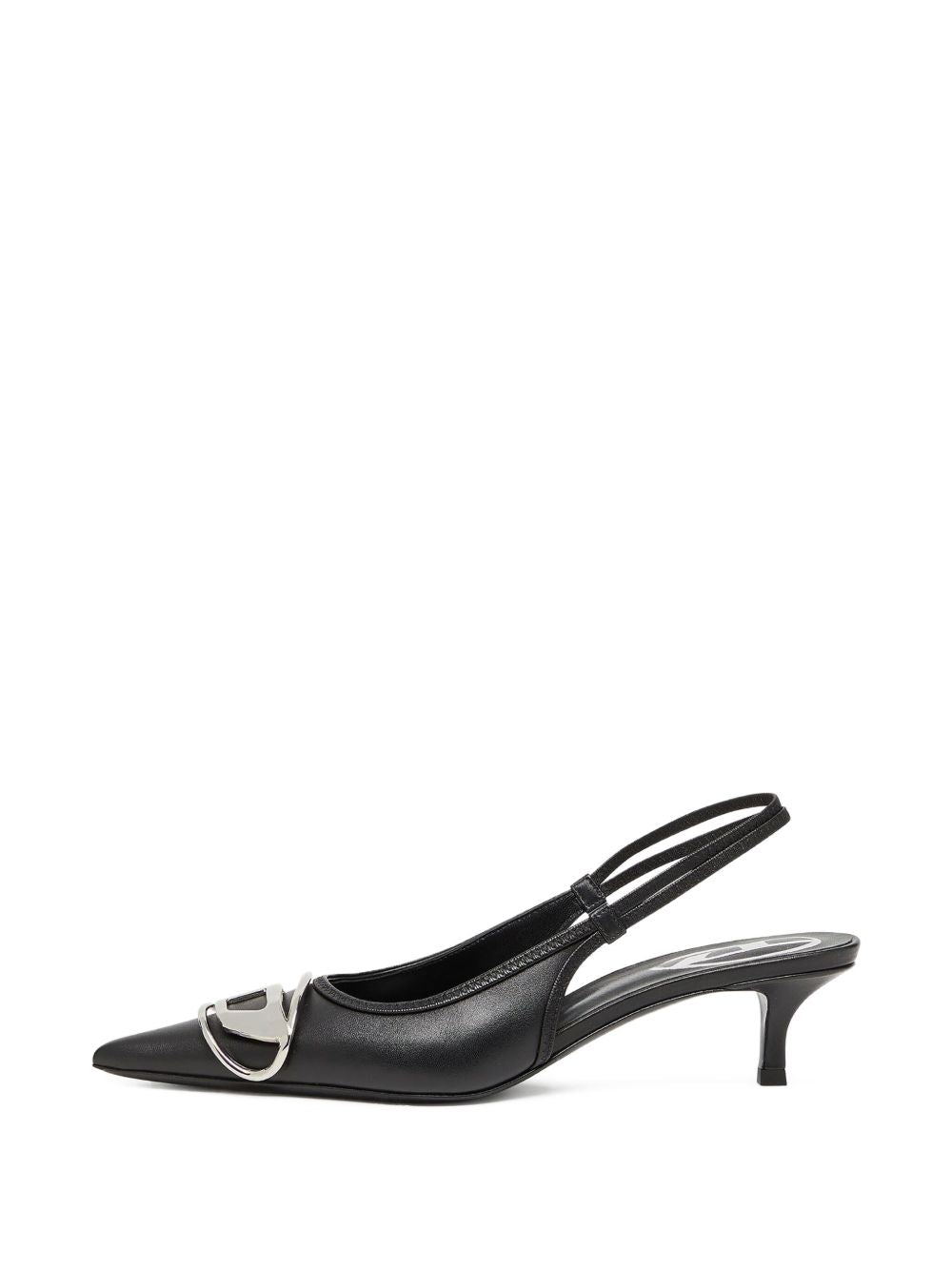 Diesel Venus Leather Slingback Pumps-Medium Heel-[Adult]-[Female]-2022 Online Blue Zone Planet