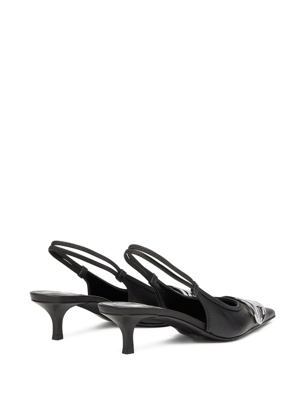 Diesel Venus Leather Slingback Pumps-Medium Heel-[Adult]-[Female]-2022 Online Blue Zone Planet