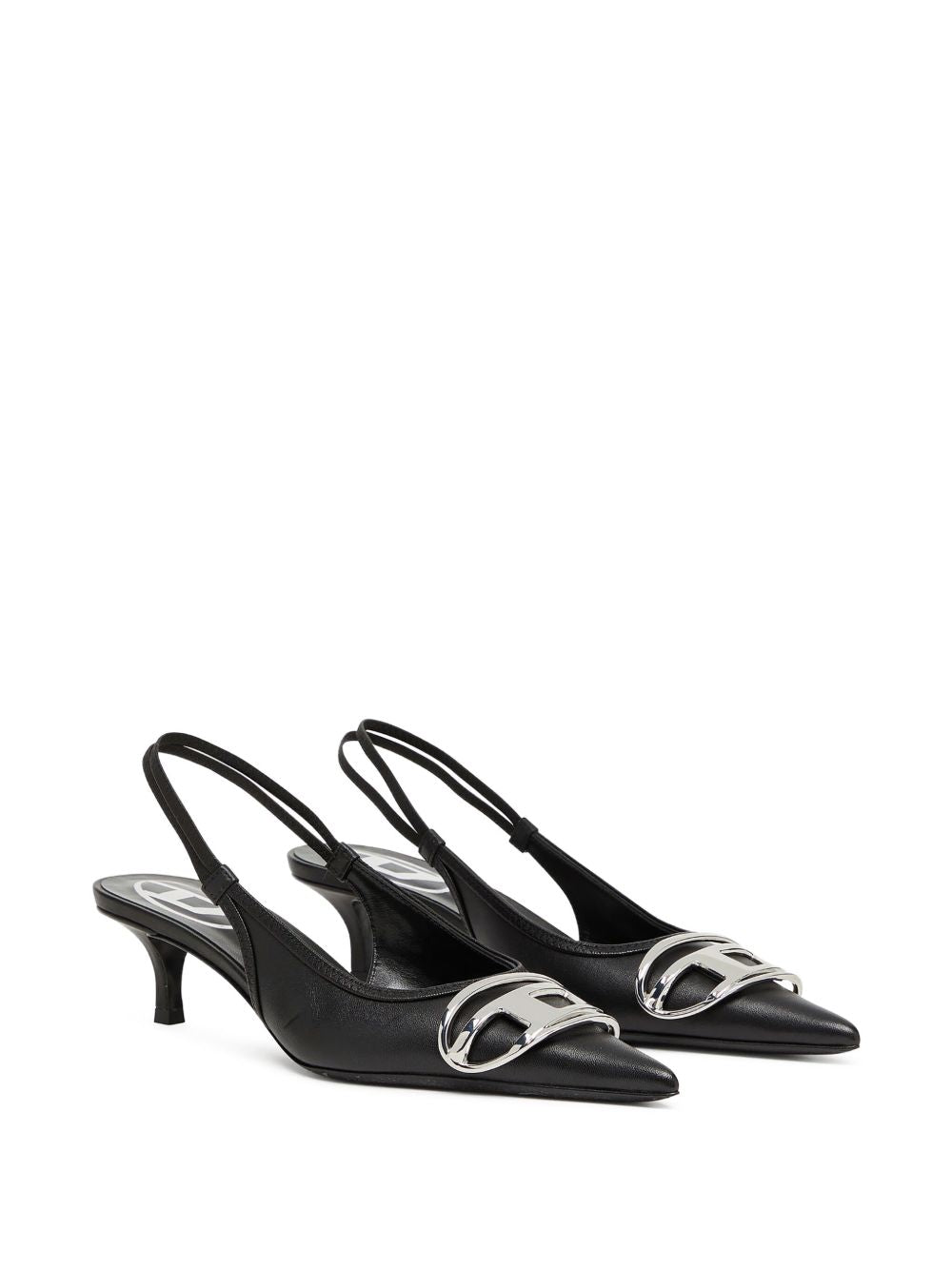 Diesel Venus Leather Slingback Pumps-Medium Heel-[Adult]-[Female]-2022 Online Blue Zone Planet