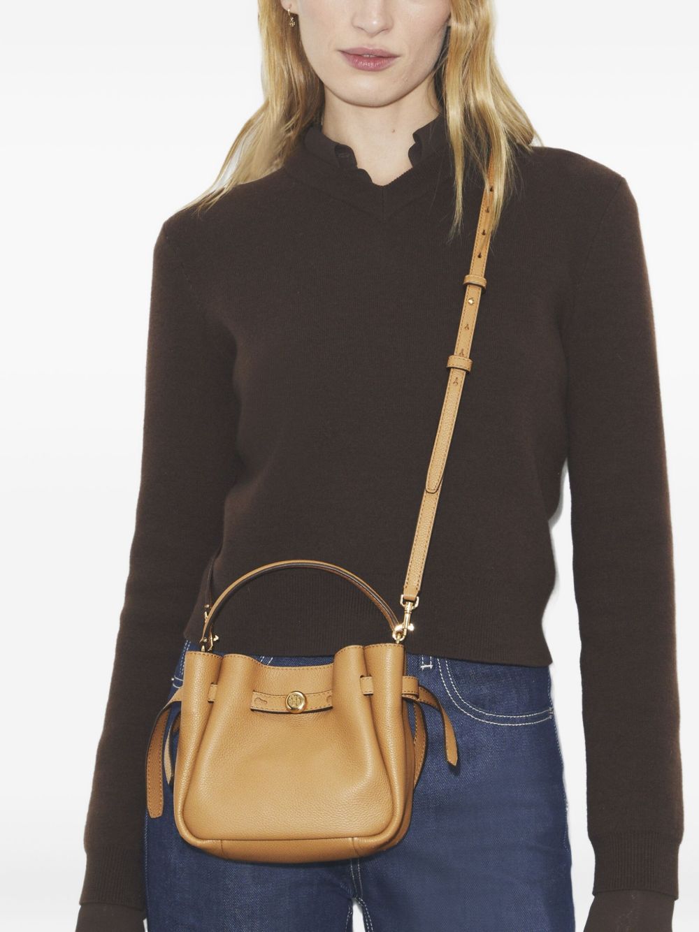 Tory Burch Mini Romy Bucket Bag-Shoulder-[Adult]-[Female]-2022 Online Blue Zone Planet