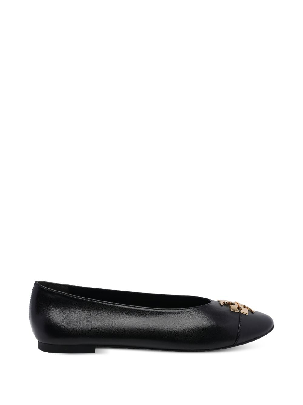 Tory Burch Charlie Leather Ballets-Flat Shoes-[Adult]-[Female]-10-BLACK-2022 Online Blue Zone Planet