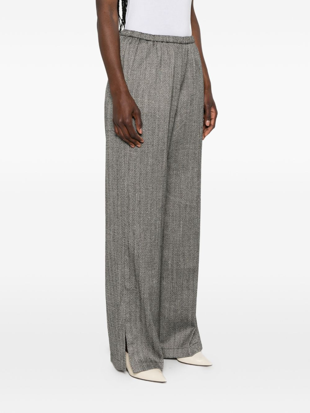 Forte Forte Chevron trousers-Trousers-[Adult]-[Female]-2022 Online Blue Zone Planet