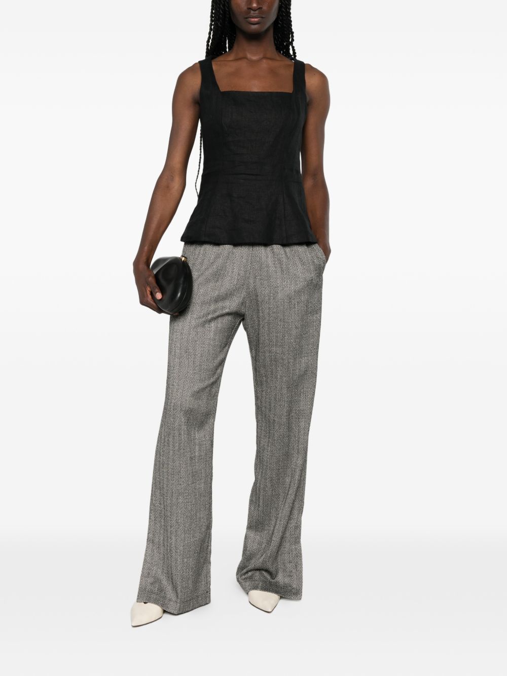 Forte Forte Chevron trousers-Trousers-[Adult]-[Female]-2022 Online Blue Zone Planet
