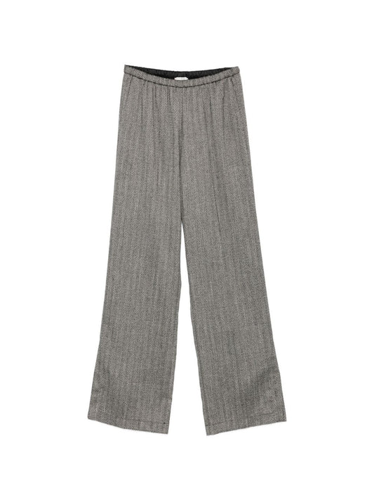 Forte Forte Chevron trousers-Trousers-[Adult]-[Female]-0-BLACK-2022 Online Blue Zone Planet