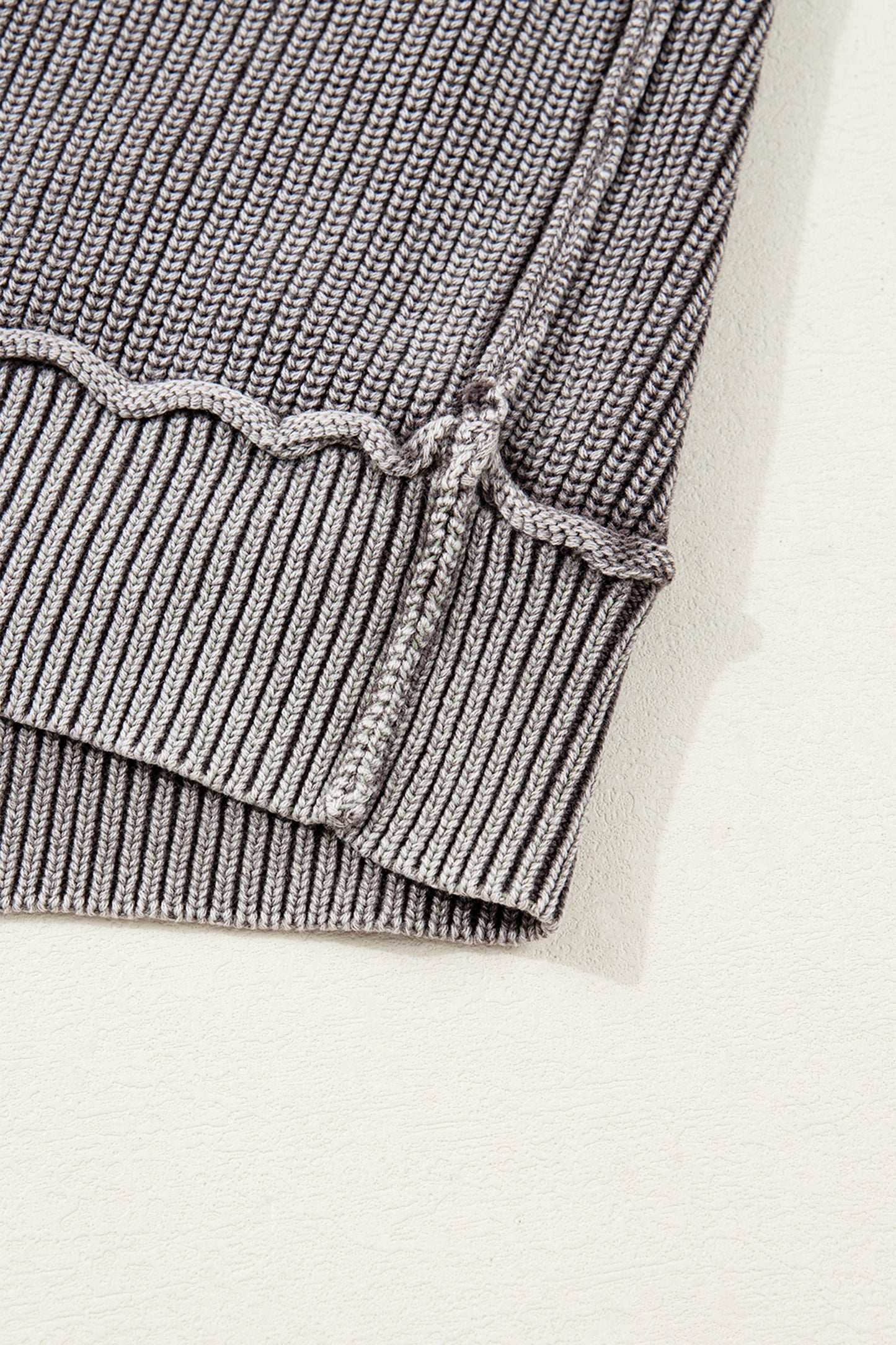 Dark Brown Mineral Wash Exposed Seam Patchwork Knit Open Sweater Cardigan-TOPS / DRESSES-[Adult]-[Female]-2022 Online Blue Zone Planet