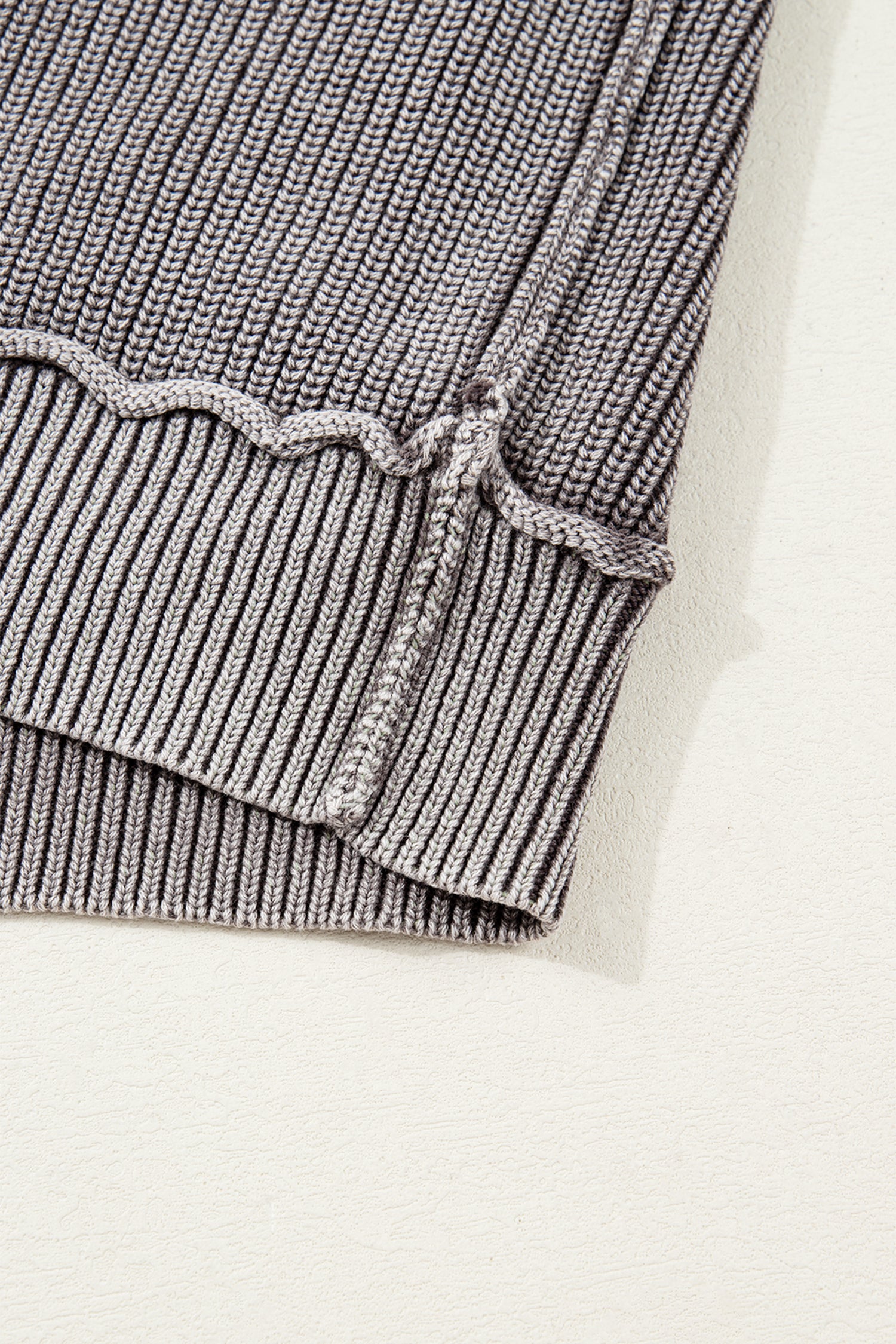 Dark Brown Mineral Wash Exposed Seam Patchwork Knit Open Sweater Cardigan-TOPS / DRESSES-[Adult]-[Female]-2022 Online Blue Zone Planet