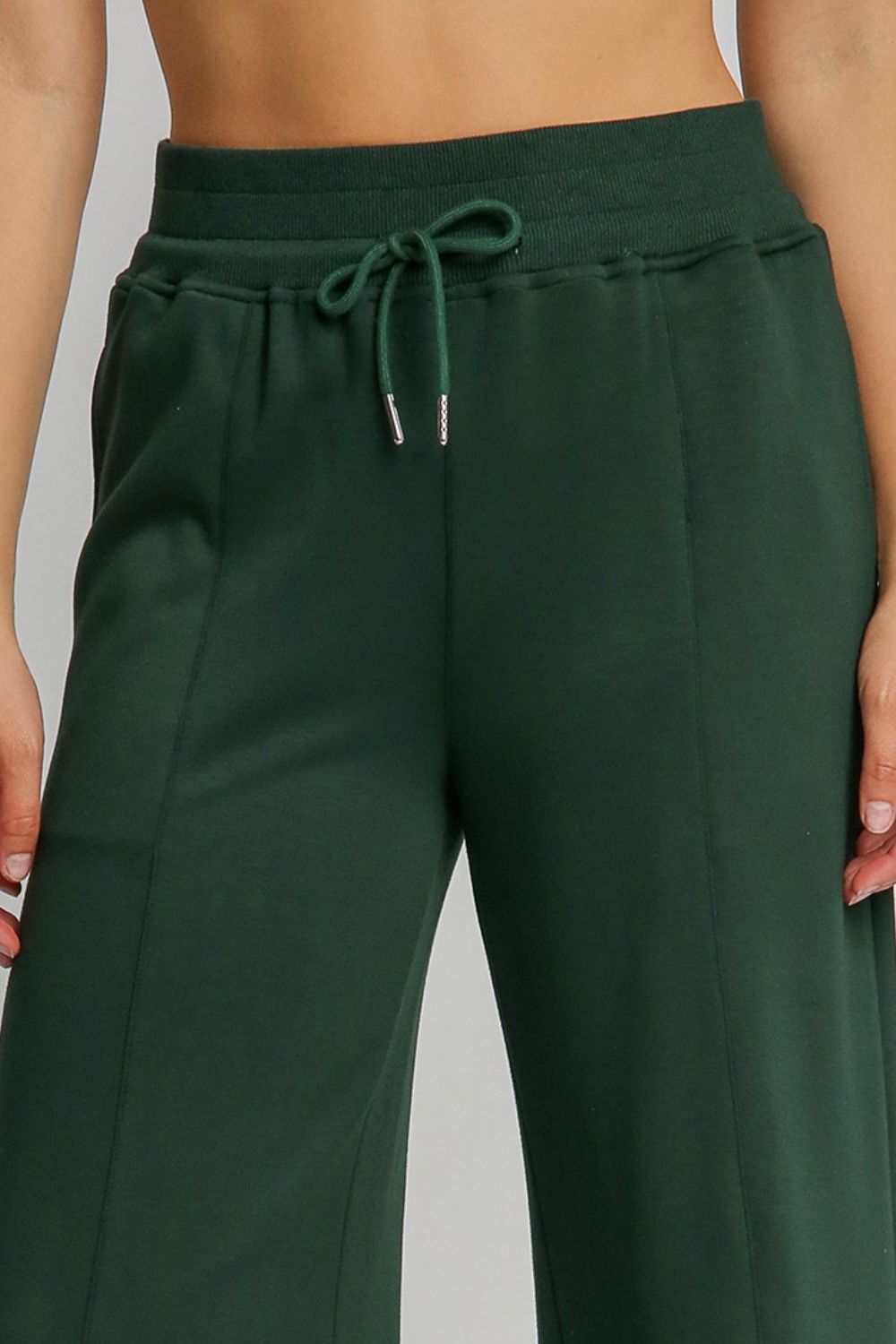 Umgee Full Size Drawstring Wide Leg Pants with Pockets-BOTTOMS SIZES SMALL MEDIUM LARGE-[Adult]-[Female]-2022 Online Blue Zone Planet