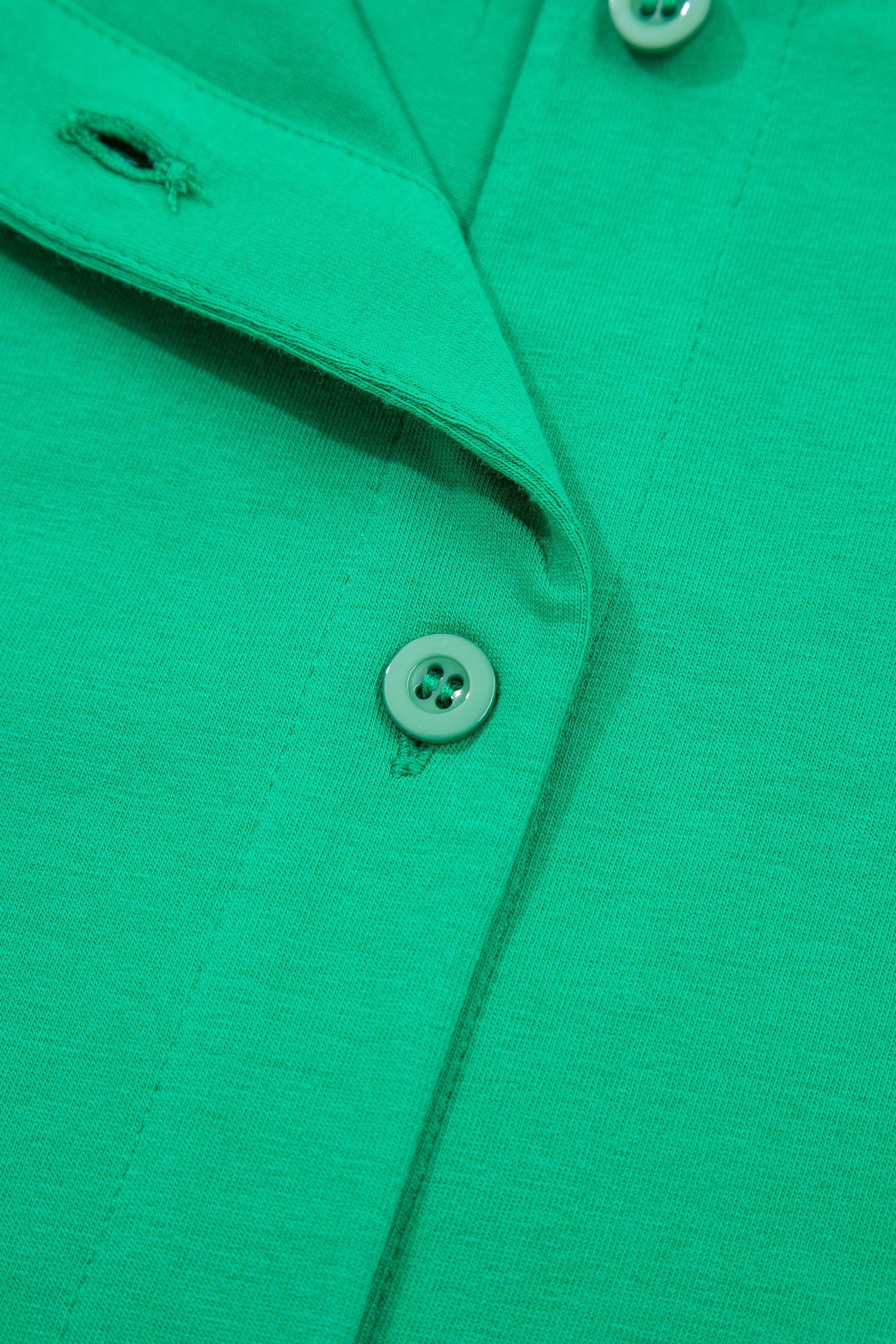 Dark Green Plus Size Button Front Ruffled Stripe Trim V Neck Flutter Sleeve Blouse-Plus Size/Plus Size Tops/Plus Size Blouses & Shirts-[Adult]-[Female]-2022 Online Blue Zone Planet