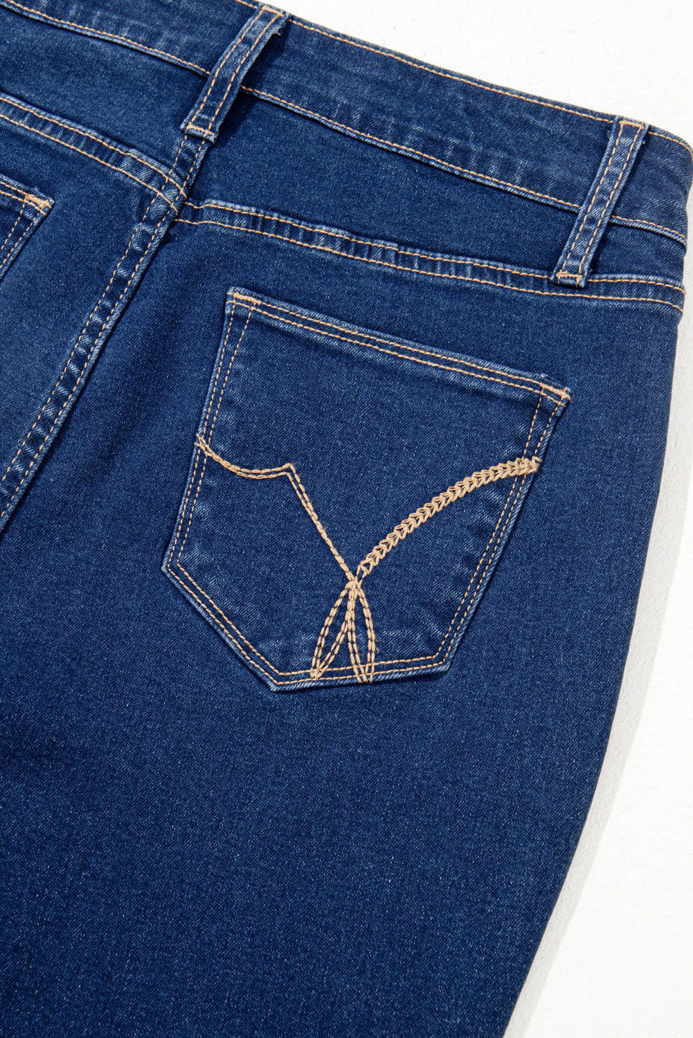 Sail Blue Center Seam Deep Wash Straight Jeans-Bottoms/Jeans-[Adult]-[Female]-2022 Online Blue Zone Planet