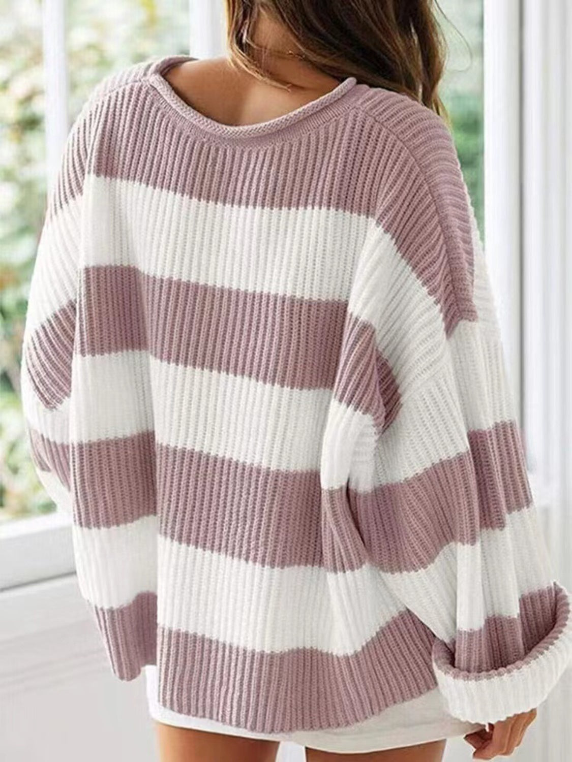 Round Neck Long Sleeve Sweater-NEW ARRIVALS-[Adult]-[Female]-2022 Online Blue Zone Planet