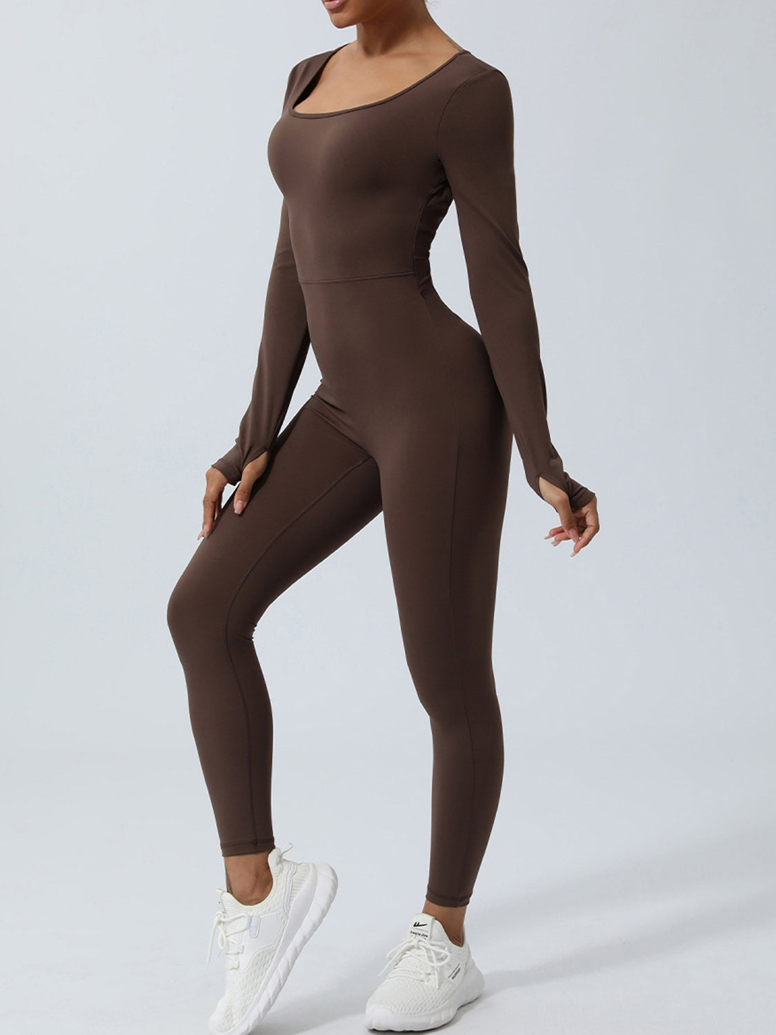 Twisted Backless Long Sleeve Jumpsuit-TOPS / DRESSES-[Adult]-[Female]-2022 Online Blue Zone Planet