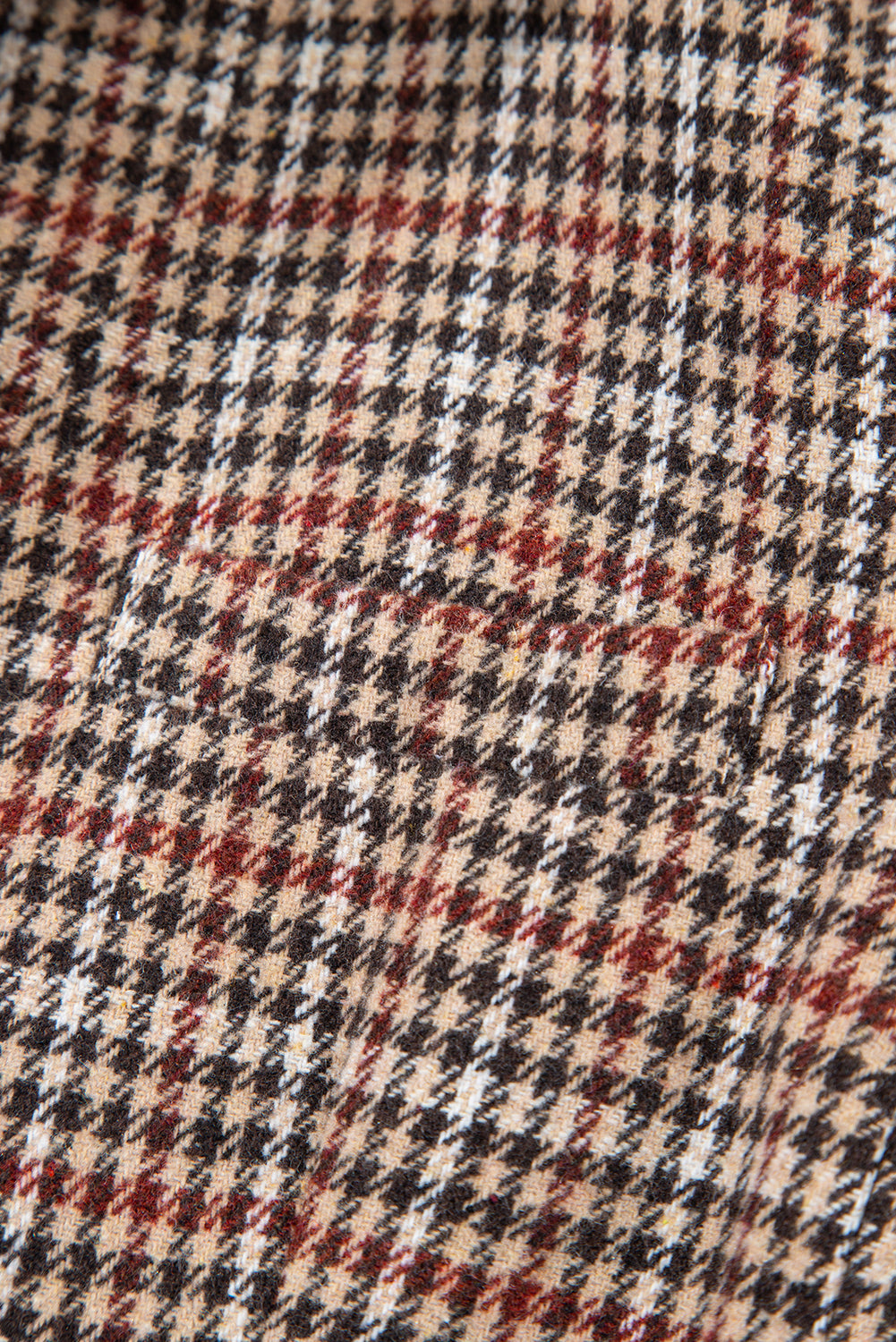 Brown Houndstooth Lapel Collar Blazer-Outerwear/Blazers-[Adult]-[Female]-2022 Online Blue Zone Planet