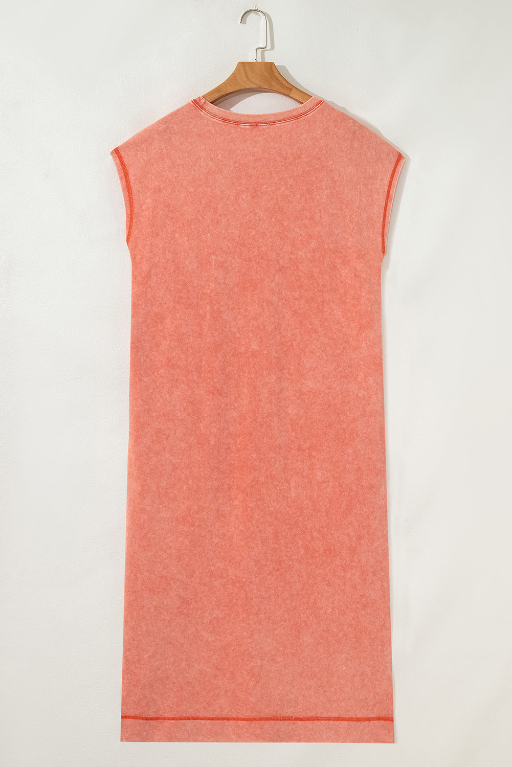 Wisteria Mineral Wash Pocketed T-shirt Dress-Midi Dresses-[Adult]-[Female]-2022 Online Blue Zone Planet