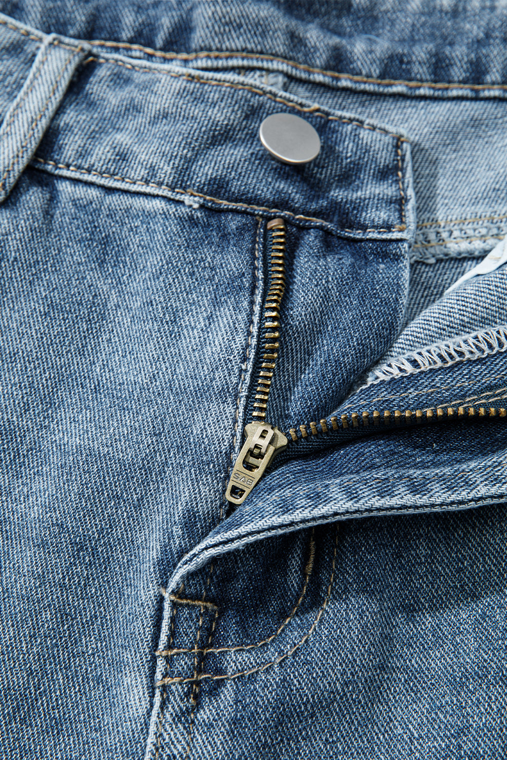 Dusk Blue Embroidered Cropped Wide Leg High Waist Jeans-Bottoms/Jeans-[Adult]-[Female]-2022 Online Blue Zone Planet