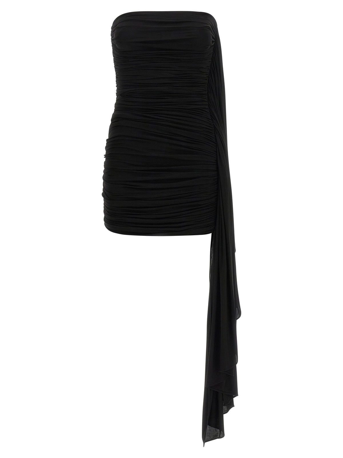 Alexander Wang Asymmetrical Draped Dress-TOPS / DRESSES-[Adult]-[Female]-S-Black-2022 Online Blue Zone Planet