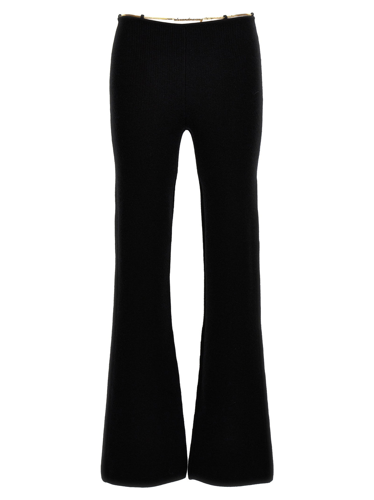 Alexander Wang Gold Nameplate Chain Pants-Trousers-[Adult]-[Female]-2022 Online Blue Zone Planet