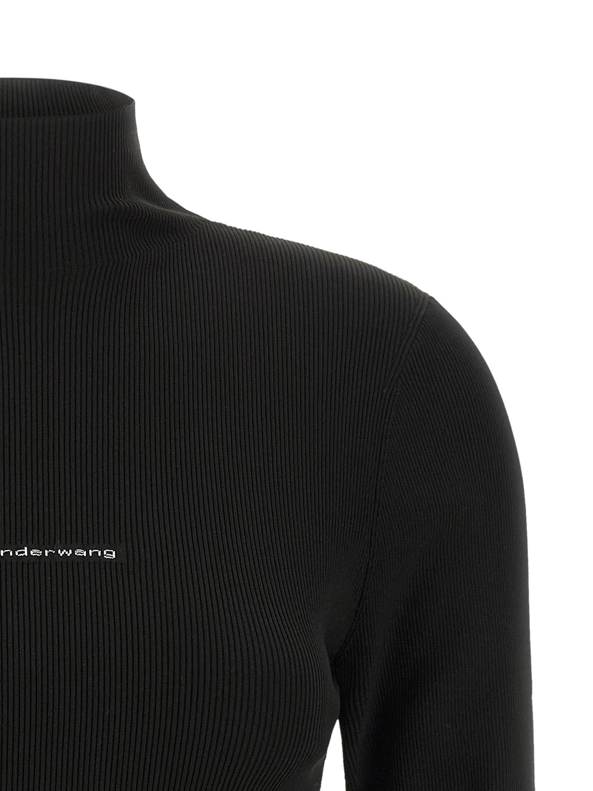 Alexander Wang Ribbed Sweater With Logo-TOPS / DRESSES-[Adult]-[Female]-2022 Online Blue Zone Planet