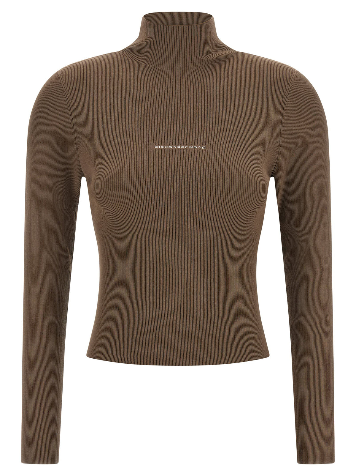 Alexander Wang Logo Ribbed Sweater-TOPS / DRESSES-[Adult]-[Female]-L-2022 Online Blue Zone Planet