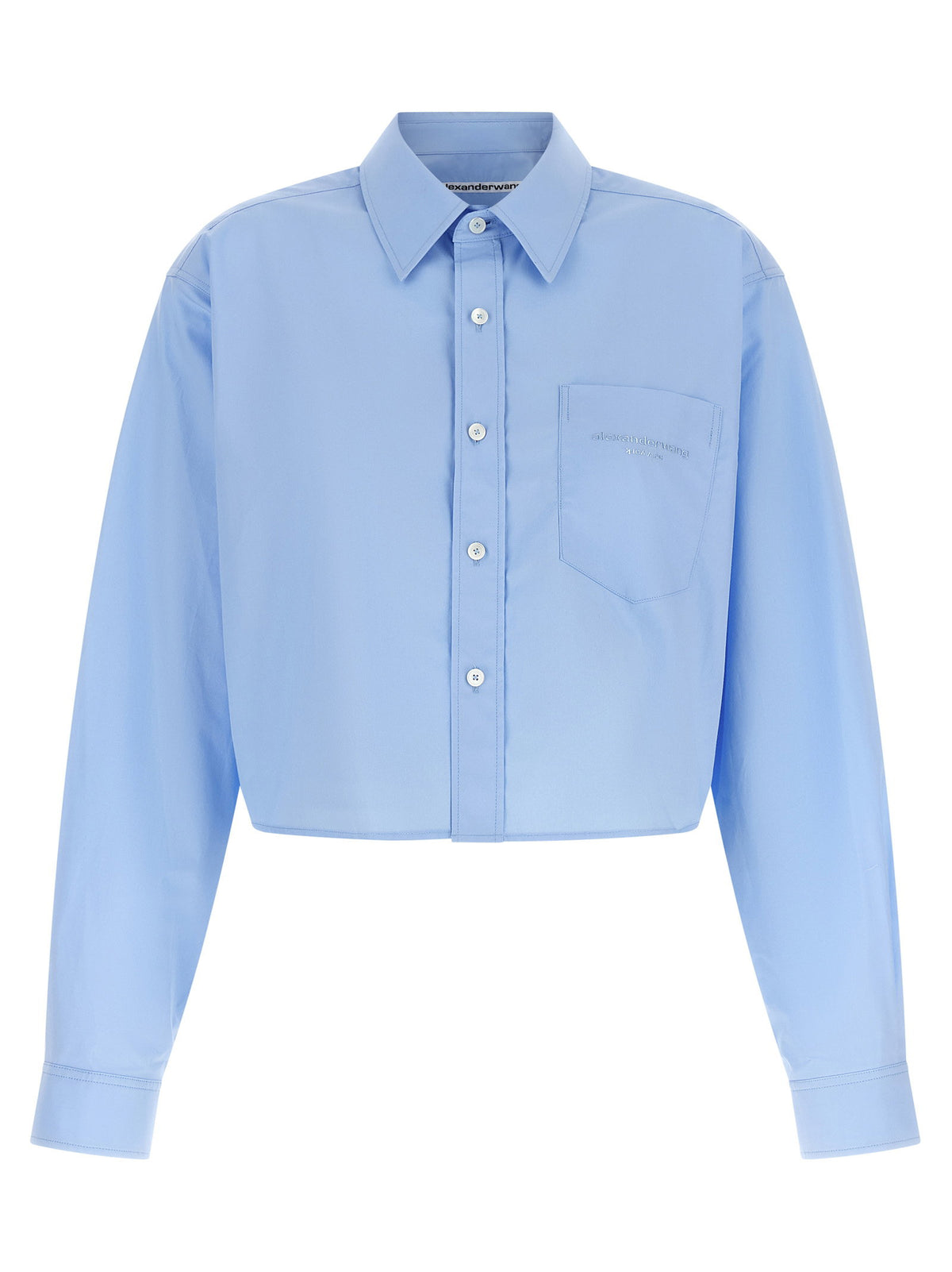 Alexander Wang Cropped Shirt-Shirts-[Adult]-[Female]-2022 Online Blue Zone Planet