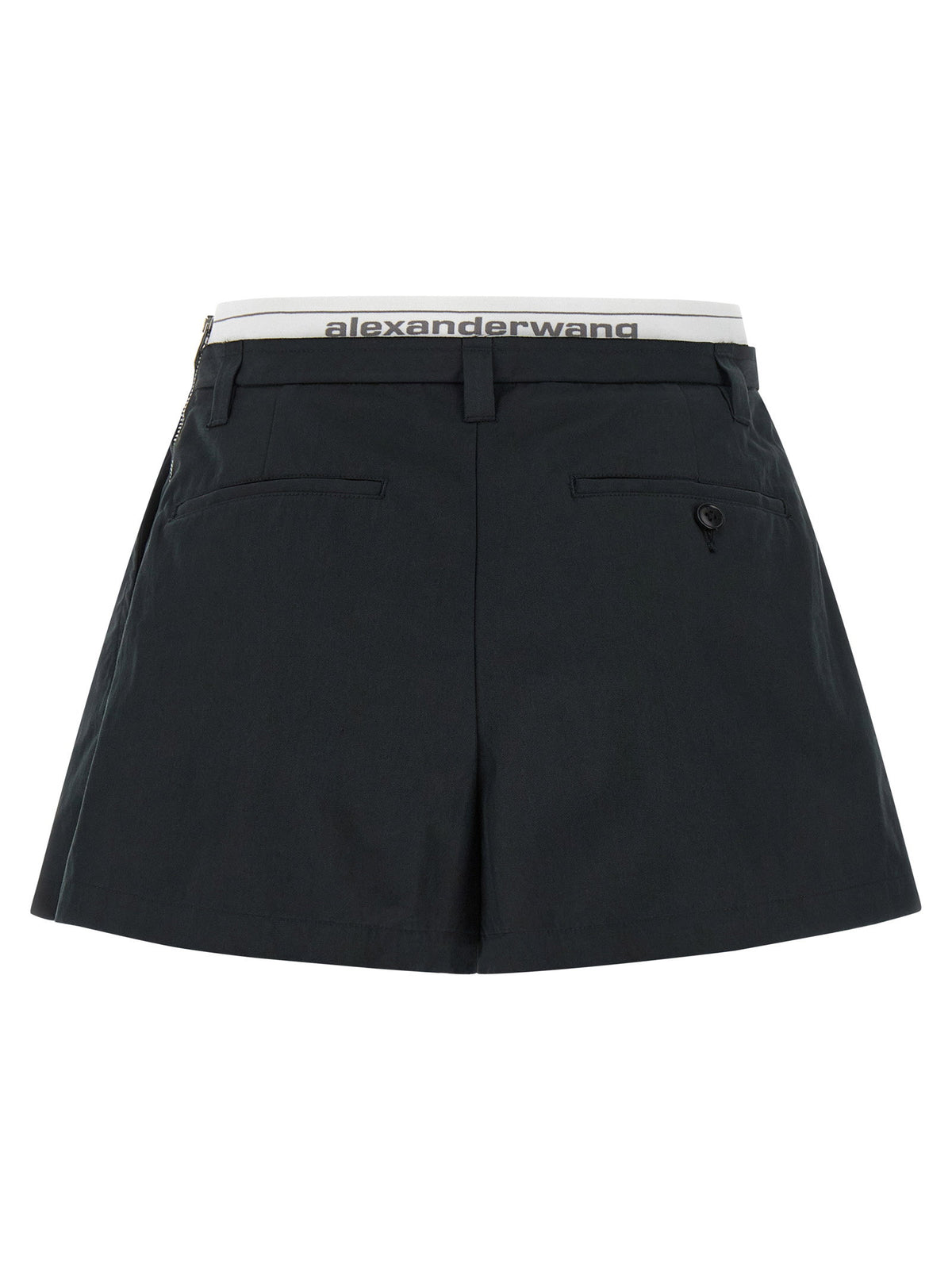 Alexander Wang Logo Band Shorts-Short Trousers-[Adult]-[Female]-2022 Online Blue Zone Planet