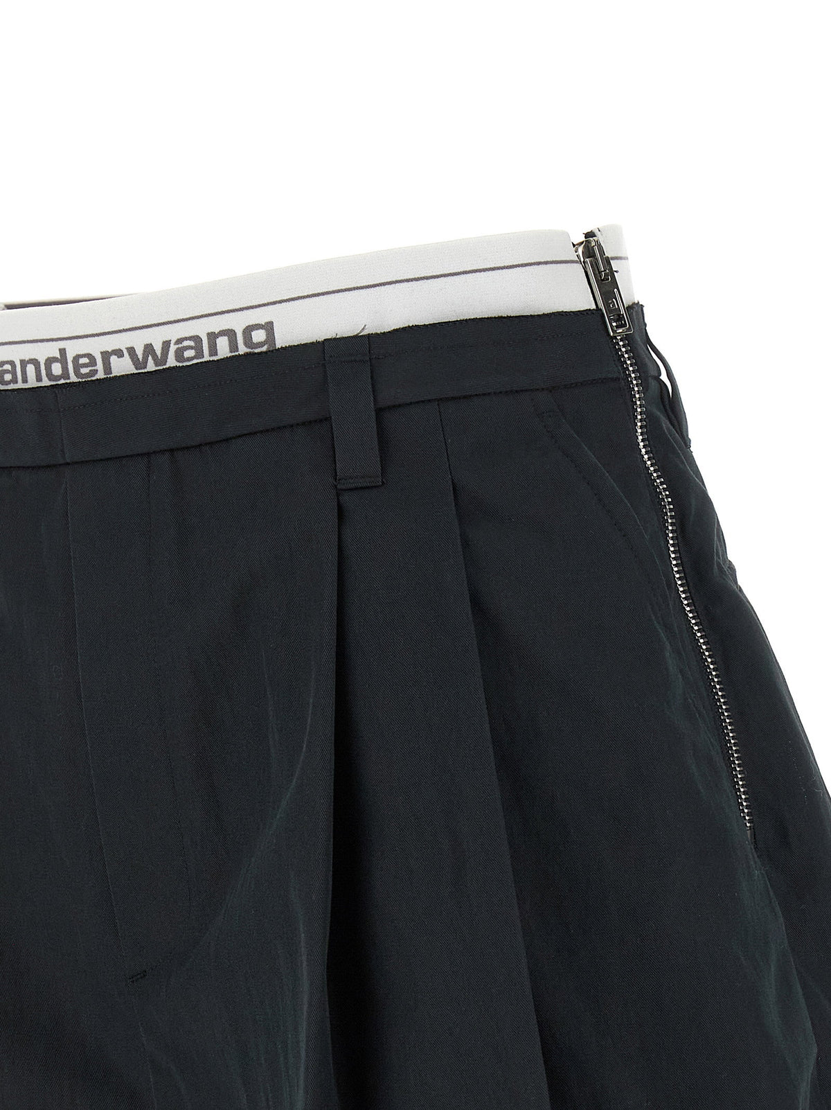 Alexander Wang Logo Band Shorts-Short Trousers-[Adult]-[Female]-2022 Online Blue Zone Planet