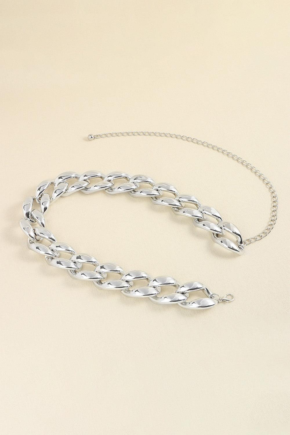 1.2" Width Acrylic Curb Chain Belt BLUE ZONE PLANET