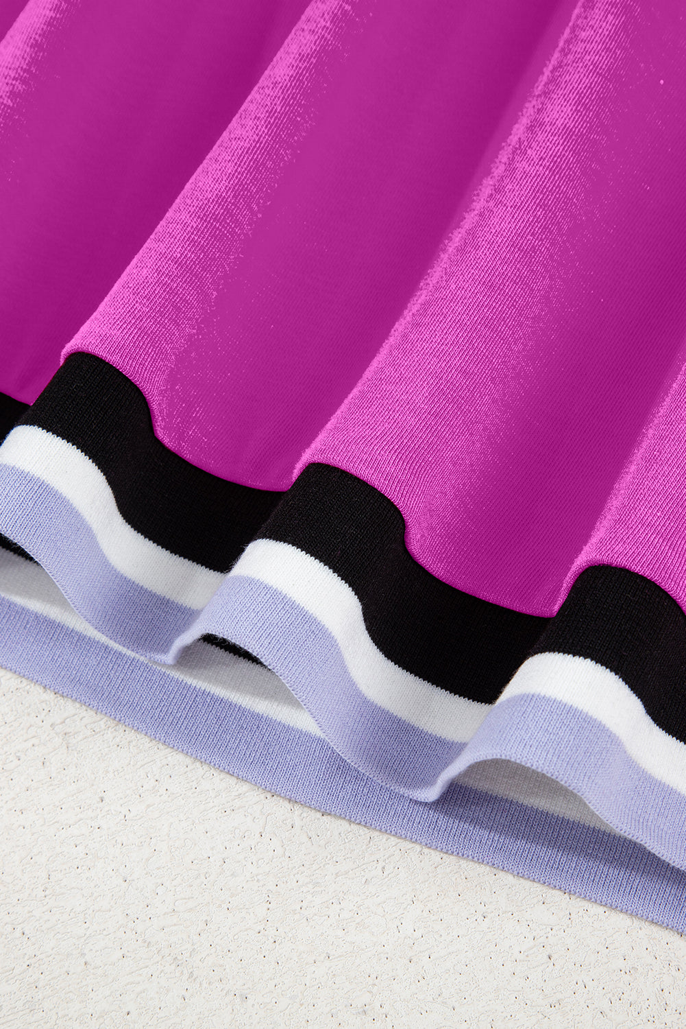 Purple Orchid Color Contrast Trim V Neck Shift Sleeveless Mini Dress-TOPS / DRESSES-[Adult]-[Female]-2022 Online Blue Zone Planet
