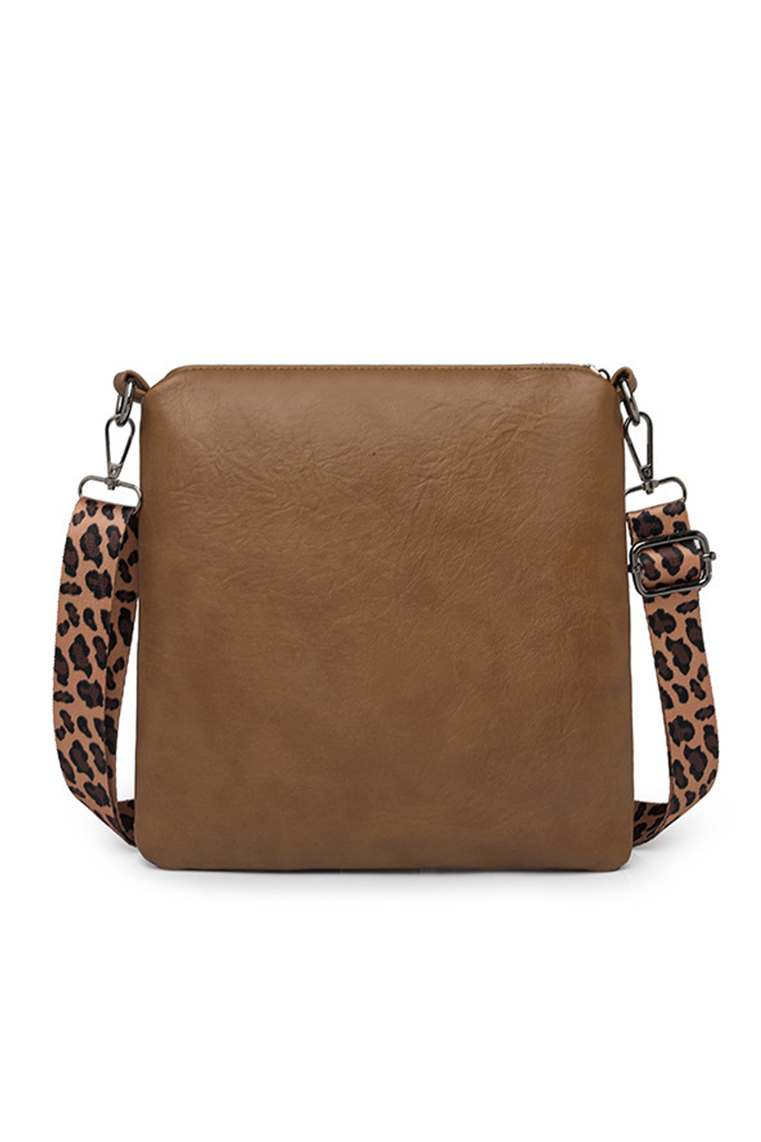 Coffee Leopard Contrast PU Leather Single Shoulder Mini Bag-Shoes & Bags/Shoulder Bags-[Adult]-[Female]-2022 Online Blue Zone Planet
