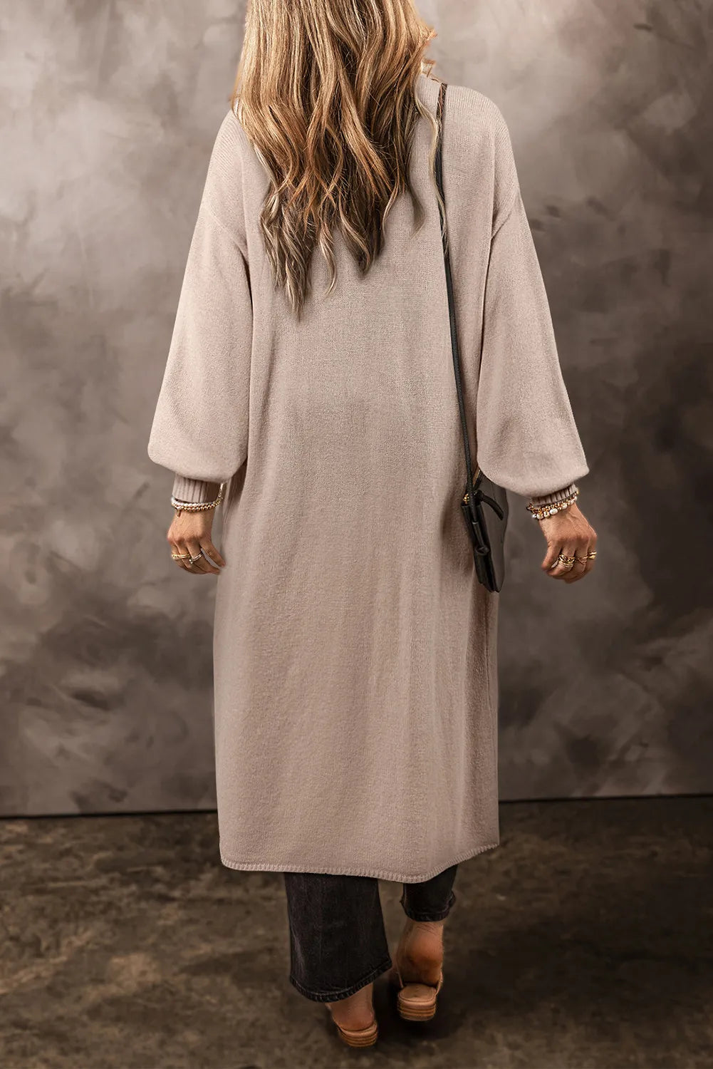 Pocketed Open Front Long Sleeve Cardigan-TOPS / DRESSES-[Adult]-[Female]-2022 Online Blue Zone Planet