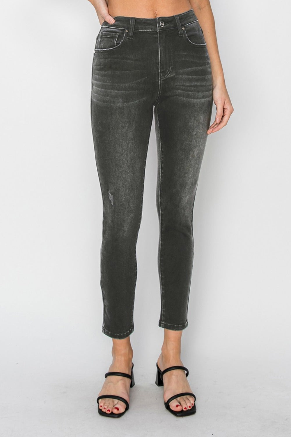 RISEN Full Size High Rise Ankle Skinny Jeans-[Adult]-[Female]-2022 Online Blue Zone Planet