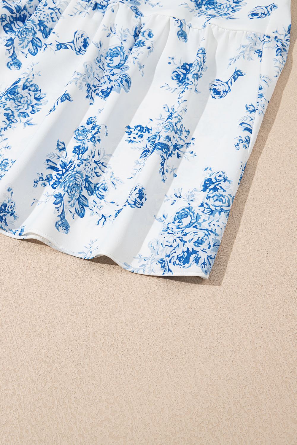 Sky Blue Boho Floral High Waist Ruffle Split Maxi Skirt-Bottoms/Skirts & Petticoat-[Adult]-[Female]-2022 Online Blue Zone Planet