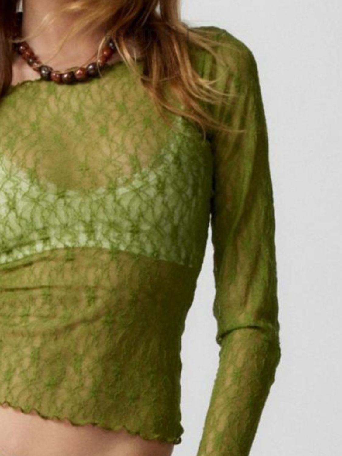 Blue Zone Planet | Lace Boat Neck Long Sleeve Blouse-TOPS / DRESSES-[Adult]-[Female]-2022 Online Blue Zone Planet