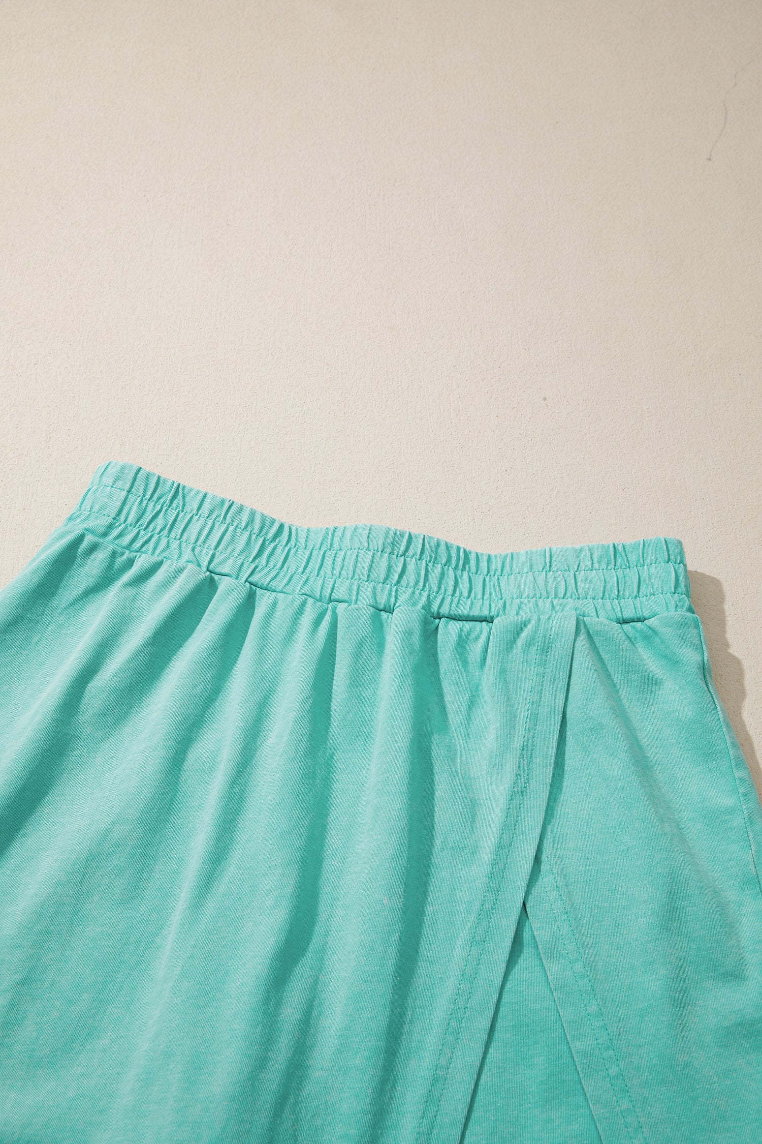 Light Pink Mineral Wash V Neck Tee Matching Skort Set-Two Piece Sets/Two Piece Dresses-[Adult]-[Female]-2022 Online Blue Zone Planet