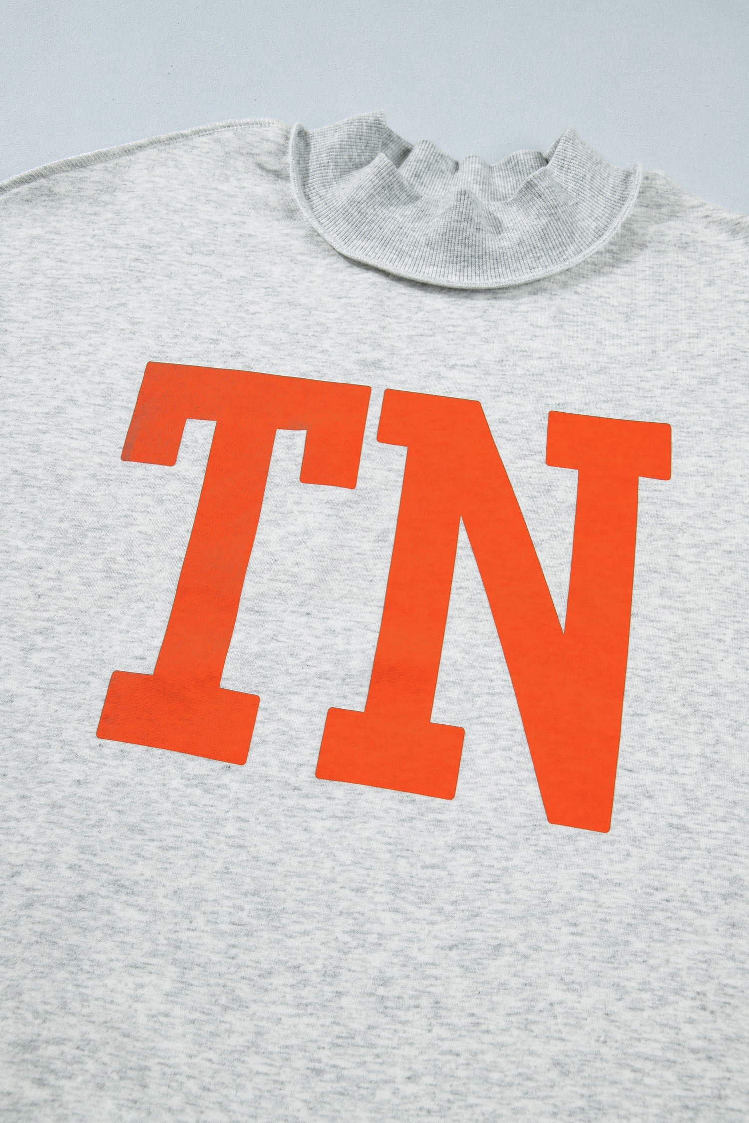 Light Grey TN TENNESSEE Double Printed Reversible Mock Neck Sweatshirt-Graphic/Graphic Sweatshirts-[Adult]-[Female]-2022 Online Blue Zone Planet