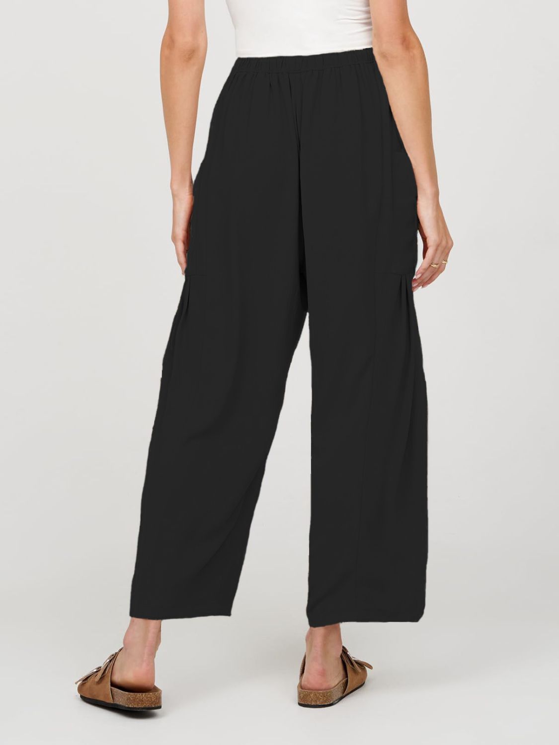 Full Size Wide Leg Pants with Pockets-BOTTOMS SIZES SMALL MEDIUM LARGE-[Adult]-[Female]-2022 Online Blue Zone Planet